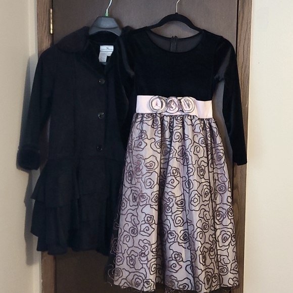 Girls holiday dress and coat size 10